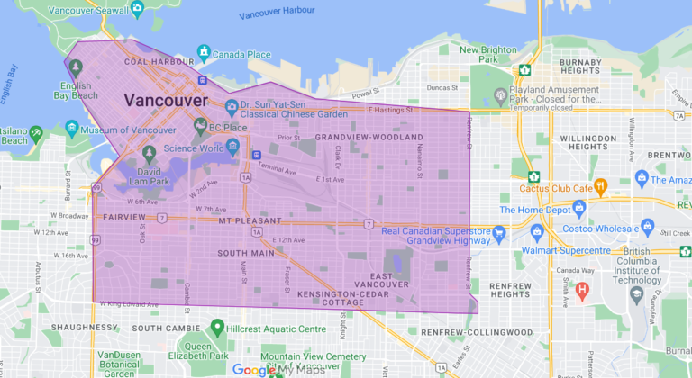 Dog Training Service Area - Fairview, Olympic Village, East Vancouver